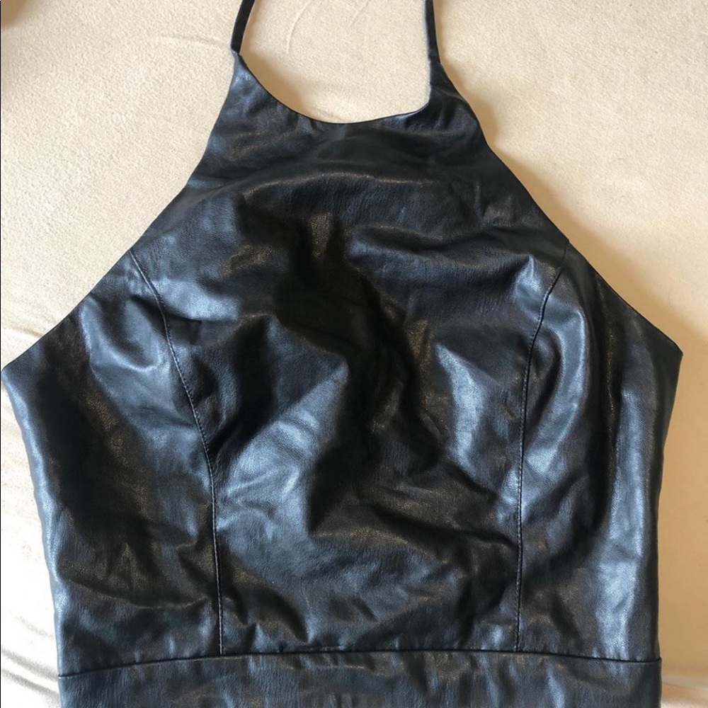 Nordstrom Leather halter top